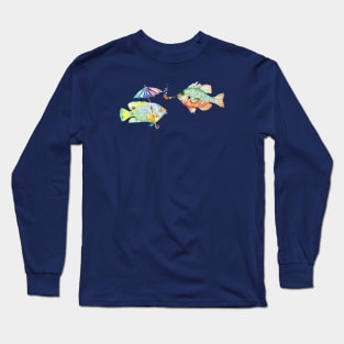 Angel Fish with Umbrella Long Sleeve T-Shirt